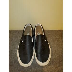 Vans Black and White Slip-On Sneakers